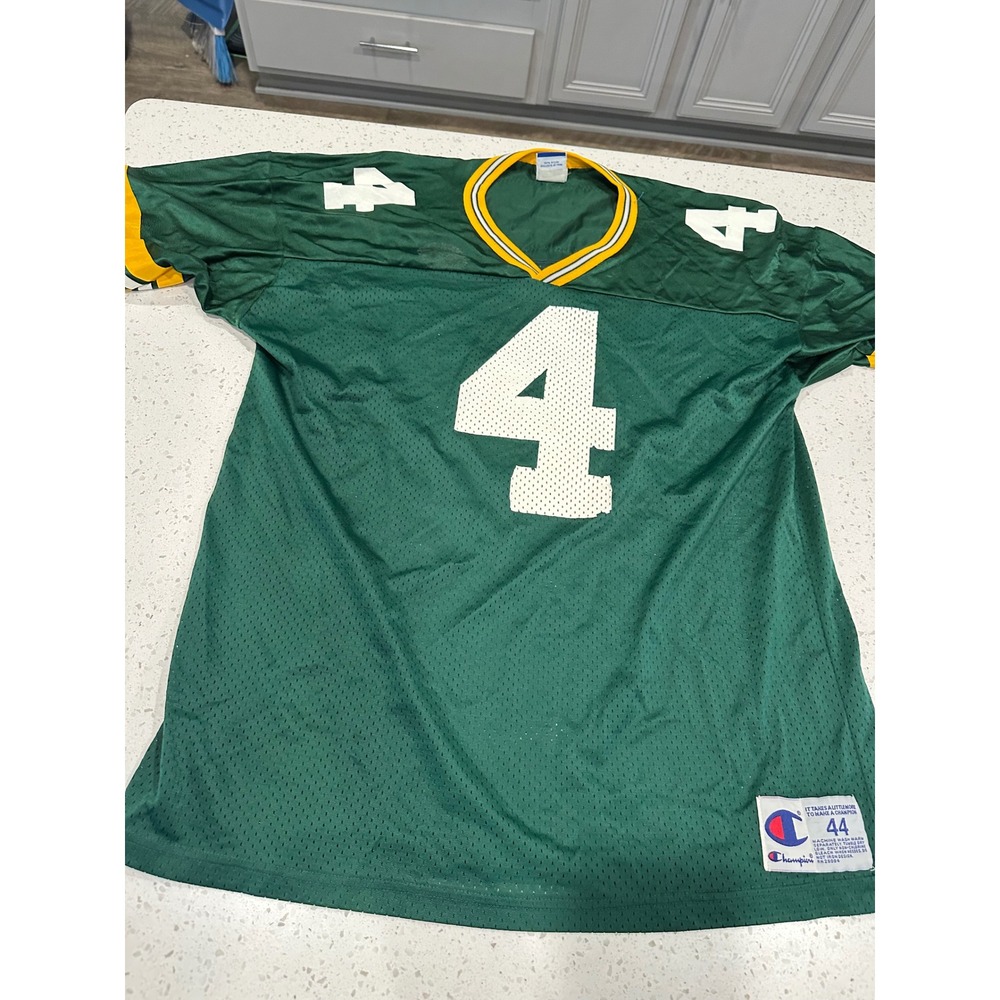Vintage Champion Brett Favre Green Bay Packers Jersey Mens 44 Green Football